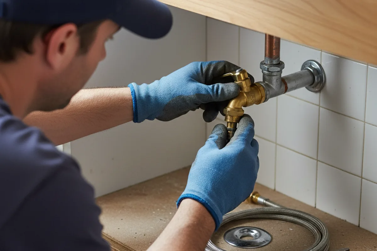 Shutoff valve and fitting work during Faucet and Fixture Repair in Springfield